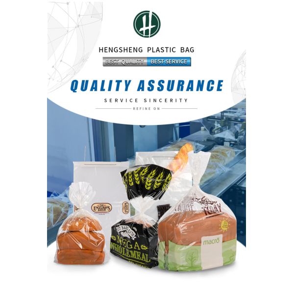 3 Colors Printed LDPE Plastic Bread Packaging Bags Customized Size