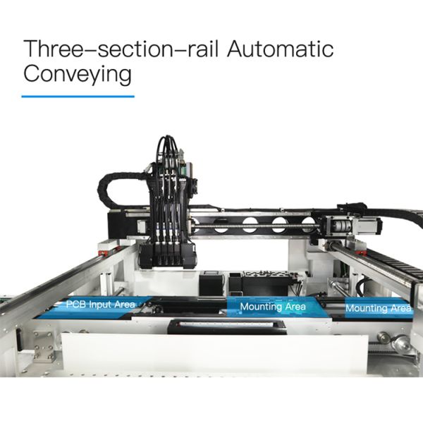 Automatic PCB Rail High Precision 0201 Desktop SMT Pick and Place Machine 4 Heads CHM-650