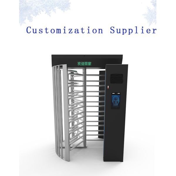 High Security Full Height Turnstile Gates With RFID Card QR Code