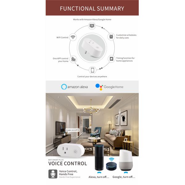 US Standard 15A Wi-Fi Smart Plug