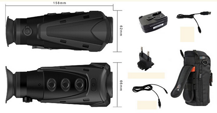 20mm Lens Long Range Thermal Imaging Monocular Dynamic Range With USB SD Card