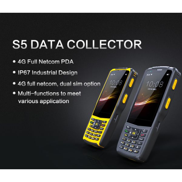 S5 Model IP67 Industrial Android 7.0 Handheld PDA Qr Code Scanner 1D 2D Barcode Reader for Logistics Warehouse