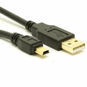 Purple 5 Pin USB 2.0 High Flex Cable , Straight A To Straight B Copper Flex Cable