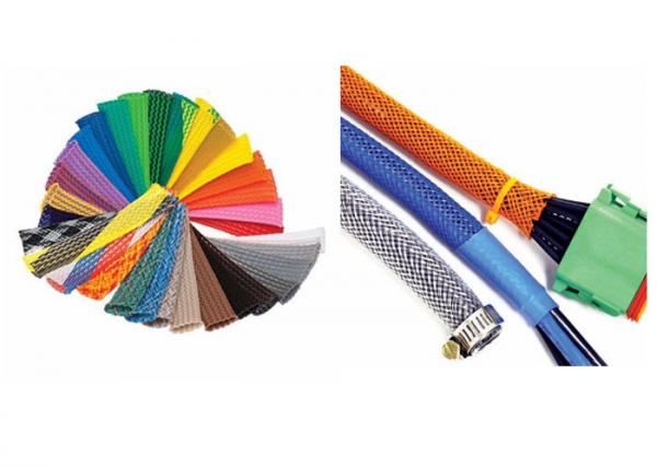 Buy Wire Shielding PET Expandable Braided Sleeving For Cable Protection at wholesale prices