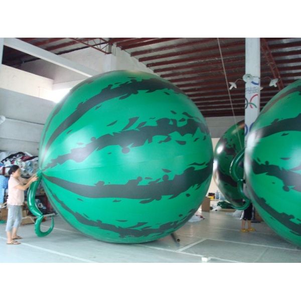4m diameter watermelon Fruit Shaped Balloons Rainproof / Fireproof