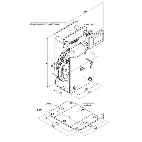 ISO Sheave Diameter Ф240mm Elevator Components Overspeed Governor With Elevator Spare Parts