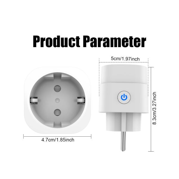 16A Rated Current Smart WiFi Socket with Compact 5x5cm Design and Local Schedule Execution
