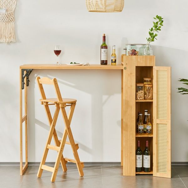 Folding Counter Bar Table, High with Stool Kitchen Dining Set,Space Saving and Chair