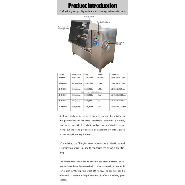 Automatic meat blinder machine / meat stuffing mixer / sausage mixer machine