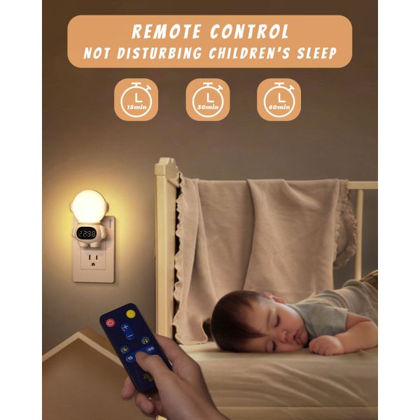 Rechargeable LED Astronaut Night Light Spaceman Model Multi-Speed Dimming Remote Control Modern Timer Small Plug-In Kids' Living