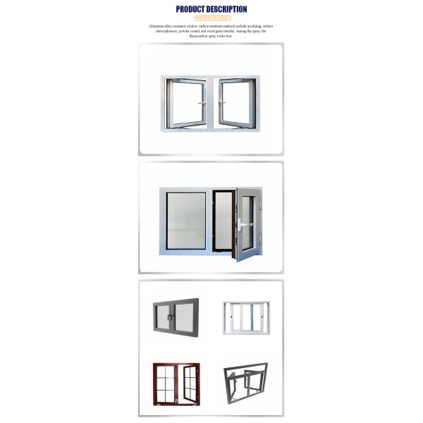 Thermal Broken Casement Windows With Security Mesh Customized For Windproof Function