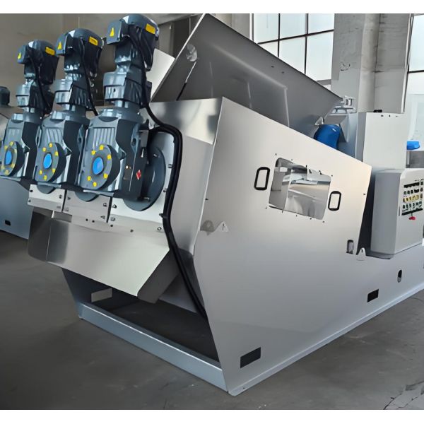 High-Efficiency Dual-Helical Screw Stacking Machine with Automated Control System for Sludge Dewatering Equipment in Wastewater Treatment
