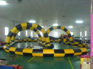 Quality Simple Design Inflatable Race Track, Inflatable Go Kart Track, Inflatable Karting Track for Zorb Ball for sale