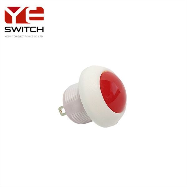 White 12mm Waterproof Momentary Switch Normally Open Latching Push Button Switch