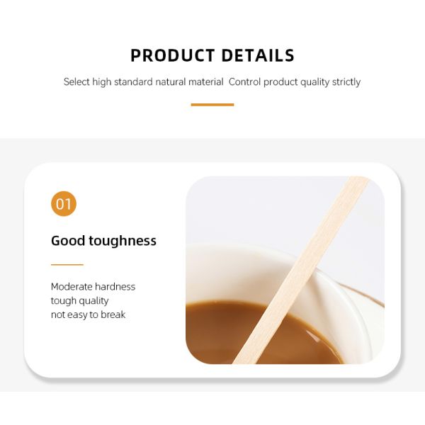 Corn Starch Coffee Stirrer Environmentally Friendly and Compostable for Easy Disposal