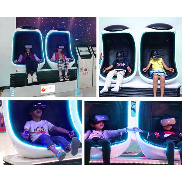 2 Players Virtual Reality 9d Egg Chair Vr Roller Coaster Game Machine