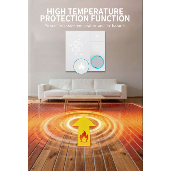 WiFi Knob Thermostat: Voice/App/Weekly Program, Child Lock, 16A