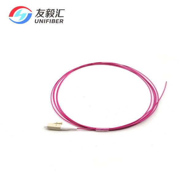 LC UPC 900um Buffer Fiber Optic Pigtail Multimode 50/125um OM4