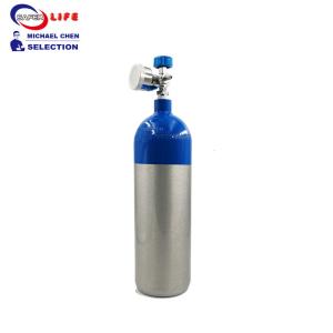 China 2L First Aid Equipment Supplies Medical Aluminum Cylinder Oxygen Tank Bottle Container on sale