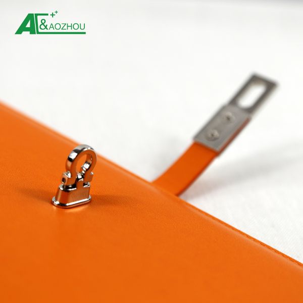 Middle Size Refillable Calendar Organizer Orange Color 6 Metal Ring Binding