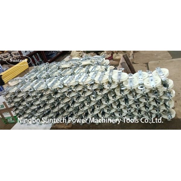 Nylon Sheave 120x30mm 5KN Single Wheel Stringing Blocks For Conductor