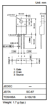 IC 3 Pin Transistor 2SK3797 MOS Field Effect Transistor Stock Offer