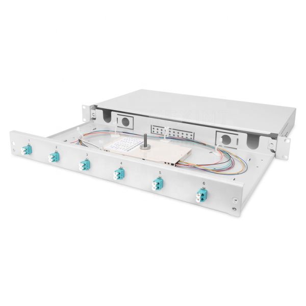 6 To 12 Core Fiber Optic Patch Panel ODF FTTH Fully Assembled With Adapters Pigtails