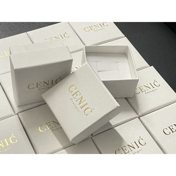 Customized White Paper Ring Box