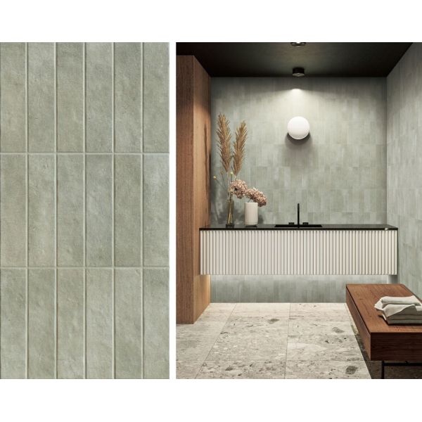 Light Green Modern Ceramic Wall Tiles 400x800mm