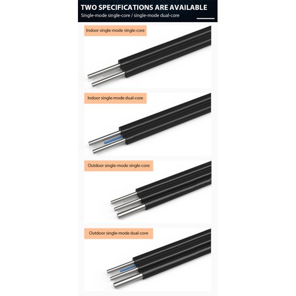 Steel Messenger Core 2 Core 4 Core G657A1 FTTH Drop Cable