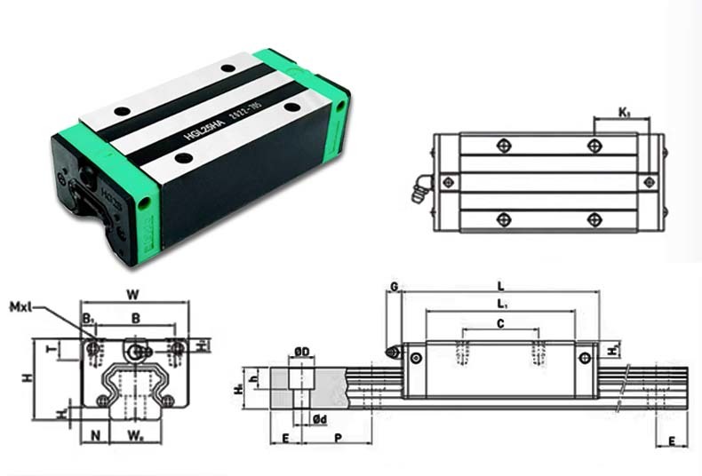High Speed Linear guide HGL35HA CNC Machine Tool Linear Guide