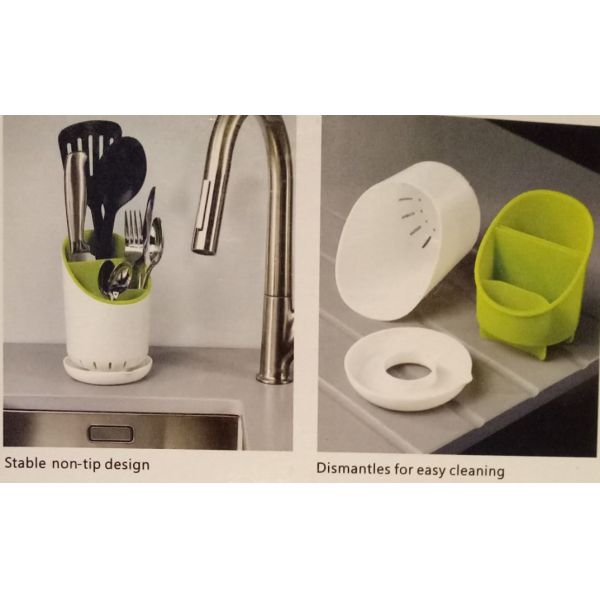 FB101803 stable non-slip base cutlery drainer and organizer