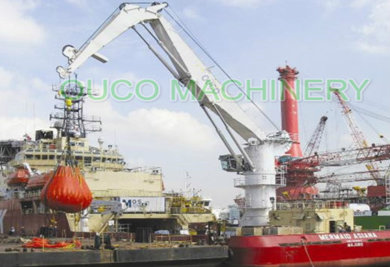 Steel Structure 5t Extendable 10m knuckle Marine Cranes