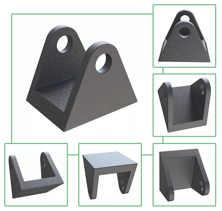 Professional Foundry Cast Gray Iron Casting Durable Bracket Resin Sand Casting