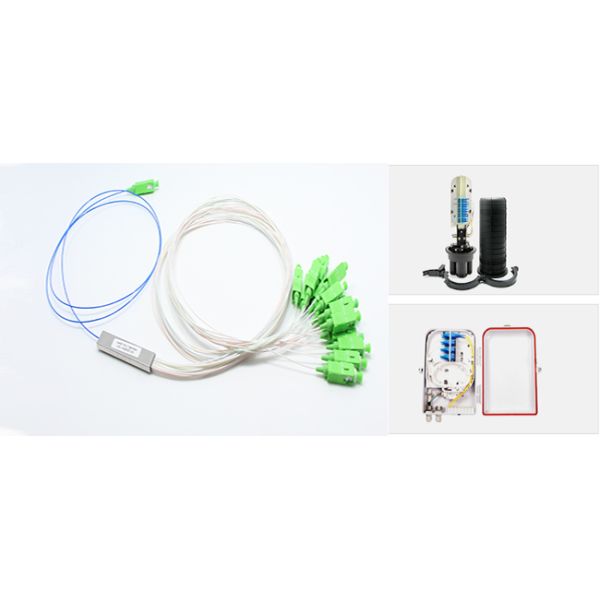 Blockless 1x16 PLC Fiber Optic Splitter With Mini Module 900μM SC APC Small Size