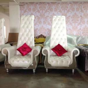 China 80*75*182cm King Royal Throne Chair High Back Sofa Wedding Beauty Salon Furniture on sale