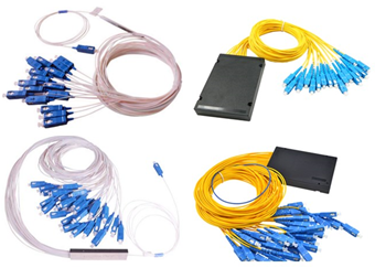 1:32 Single Mode ,PLC Optical Splitter Way , SC / APC Pigtailed PLC splitter