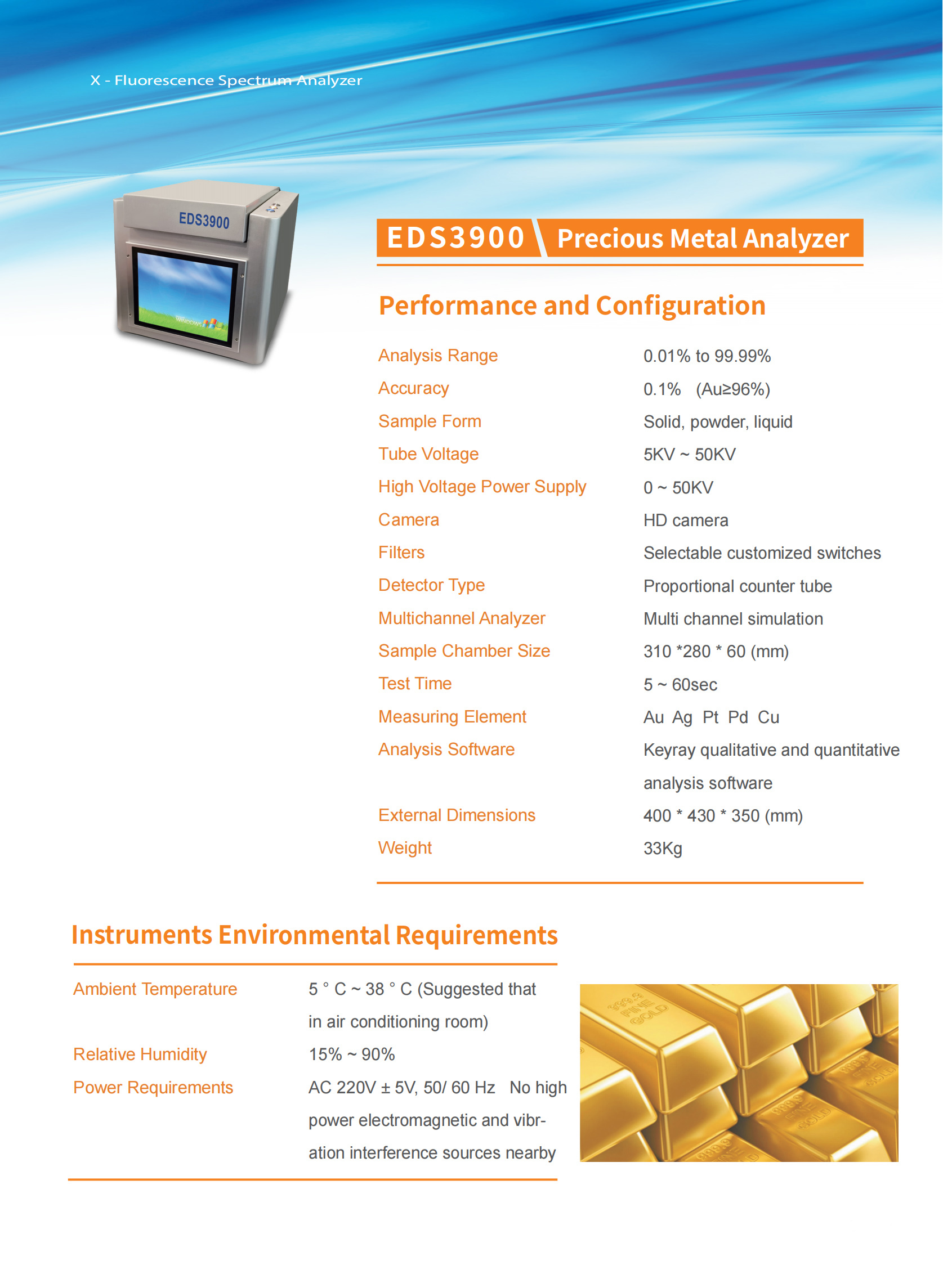 Fluorescence Spectrometer Gold Detector Authenticity Detection Precious Metal Element Detector