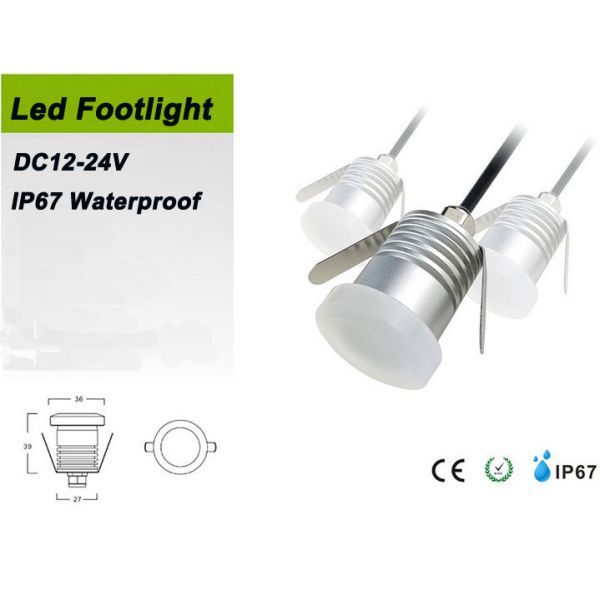 Mini Led Moonlight Footlights Dimmable IP67 12V 24V Wall Floor Deck Corner Light Recessed Spotlight for garden landsc