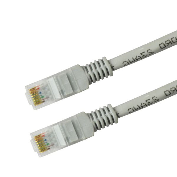 Grey PVC Jacket 1m Cat6 Patch Cord Unshielded Twisted Pair