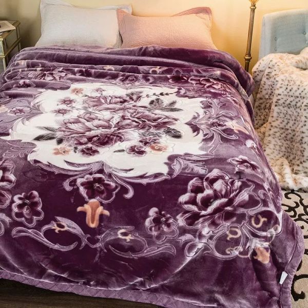 Superior Double Layer Warm Soft Luxury Print Blanket Skin-friendly Nap Sleeping