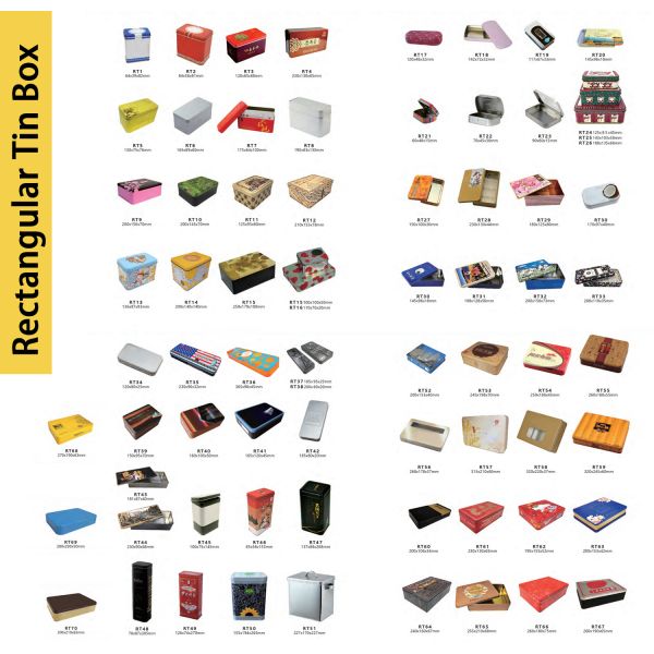 DADI Silkscreen Laser Embossing Rectangular Tin Can Custom Printed Biscuit Tin Box