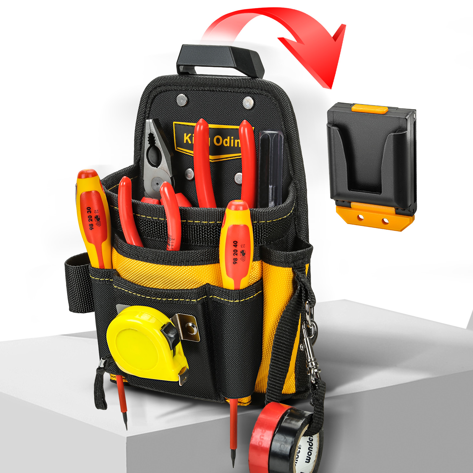 Multi Functional Repair Tool Waist Bag Clip-on Tech System Electrition Tools Bag Tool Waist Bag