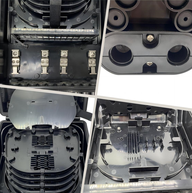 Black Terminal Box for FTTx Optical Cable Connection Insulation Resistance