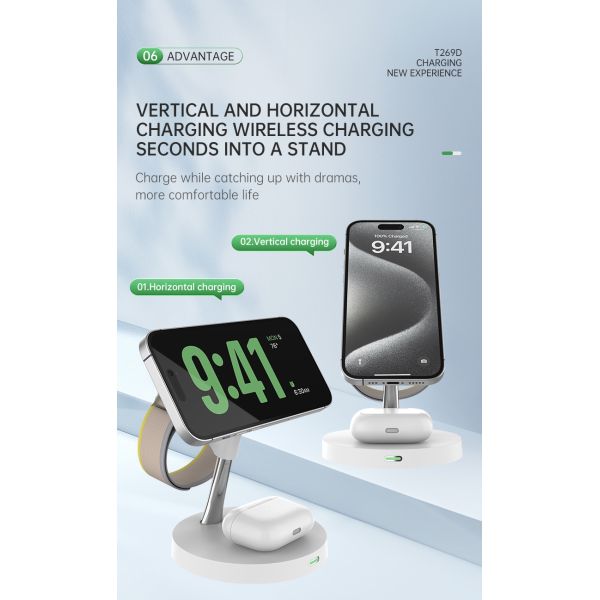 4 In 1 Magnetic Wireless Charging 15W