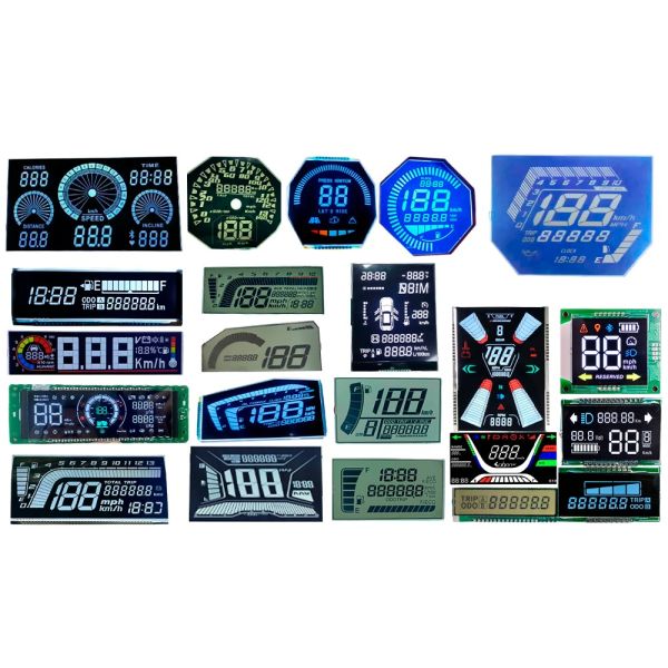 Customized size 7 segment lcd monochrome motorcycle lcd display panel screen for HONDA