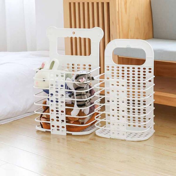 Silk Road Enterprise Odorless Plastic Foldable Laundry Basket , Multiscene Wall Hanging Laundry Hamper