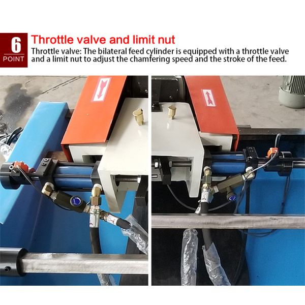 High Precision Hydraulic Double Chamfering Machine For Round Bar And Round Pipe