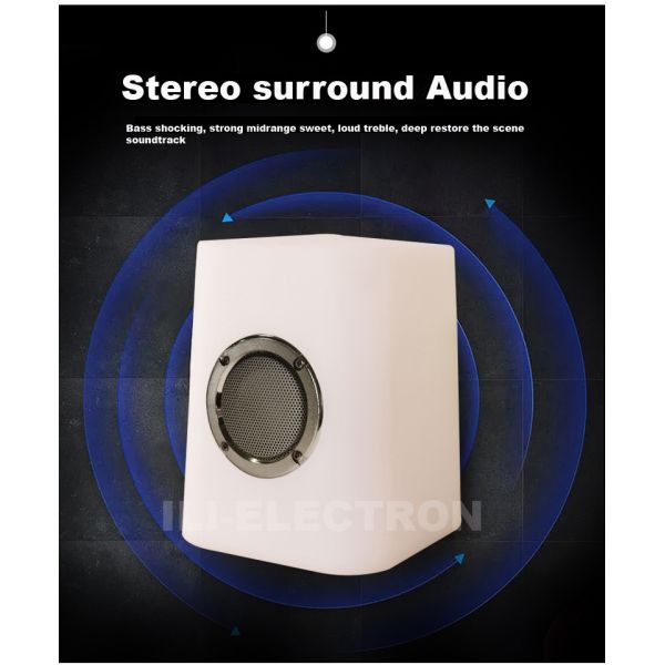 3D Stereo Plastic LED Light Speakers Wireless Remote Control
