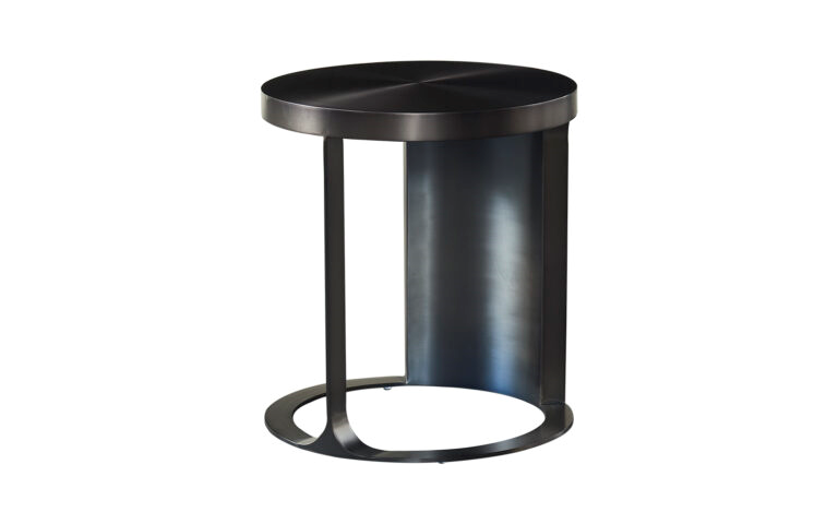 Titanium Orbit Side Table , sleek Round Stainless Steel Side Table